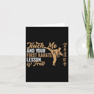 Touch Me And Your First Karate Lesson Is Free Funn Card