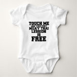 Touch Me And Your First Muay-thai Lession Is Free Baby Bodysuit at Zazzle