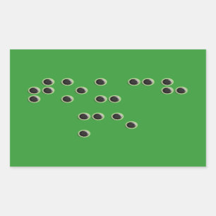 Touch Me (Braille) Rectangle Sticker