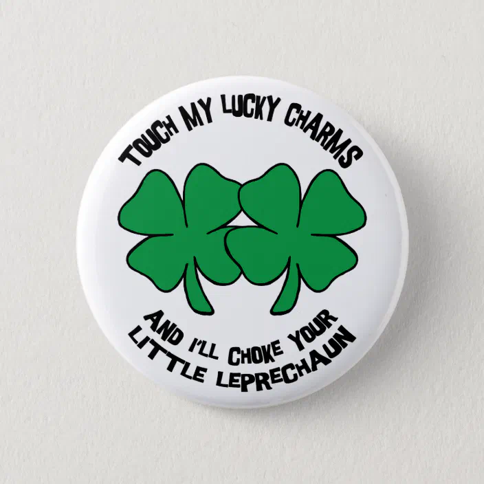 NEW St kiss me i'm irish lucky charm Pinback Button Set 5 Patrick's Day 