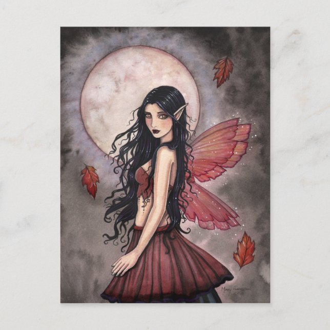 Touch of Autumn Fairy Postcard (Front)