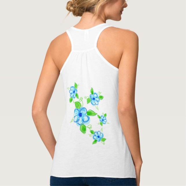 Touch Of Blue Tank Top (Back)