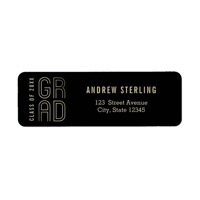 Touch of Class Graduation Address Label (Front)