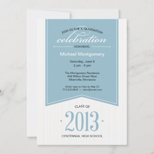 Touch of Class Graduation Party Invitation