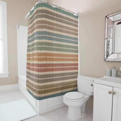 Touch of Color Geo Pattern Shower Curtain