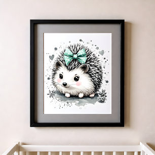 Touch of Color Nursery Forest Animals Hedgehog Poster