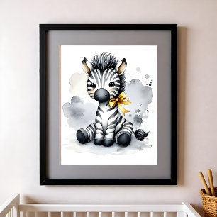 Touch of Color Nursery Jungle Animals Zebra Poster