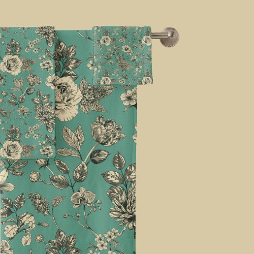 Touch of Elegance Garden Toile Bath Towel Set