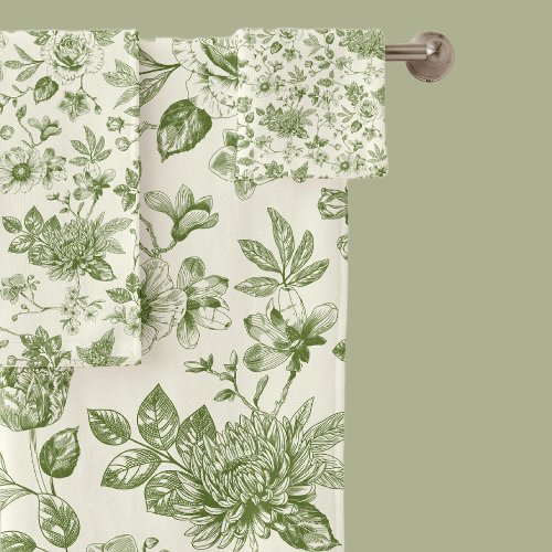 Touch of Elegance Garden Toile Bath Towel Set