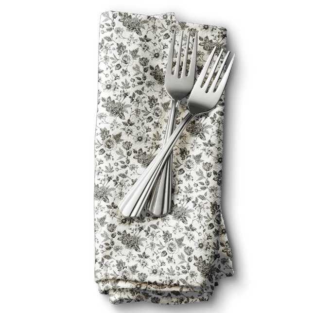 Touch of Elegance Garden Toile Cloth Napkin (Creator Uploaded)