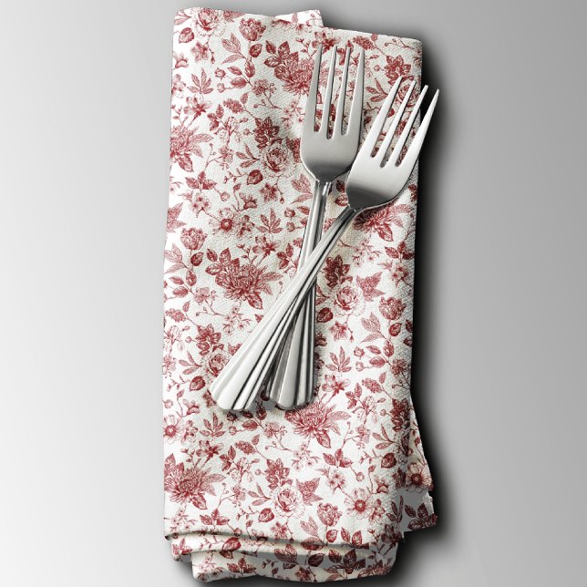Touch of Elegance Garden Toile Cloth Napkin (Creator Uploaded)