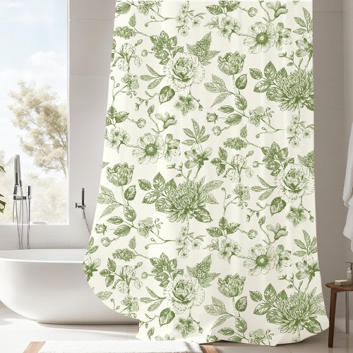 Touch of Elegance Garden Toile Shower Curtain