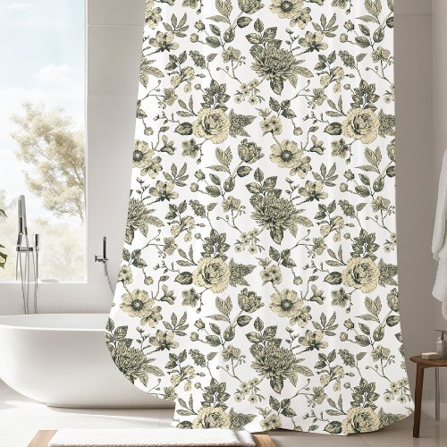 Touch of Elegance Garden Toile Shower Curtain
