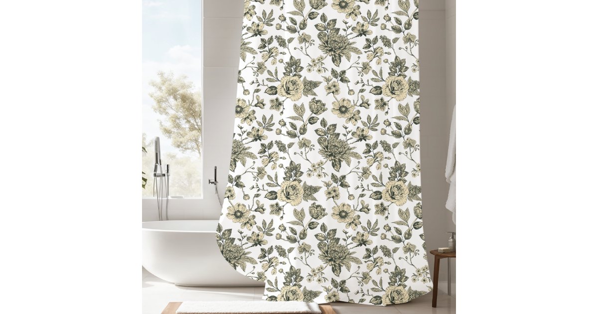 Touch of Elegance Garden Toile Shower Curtain
