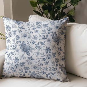 Touch of Elegance Garden Toile Throw Pillow