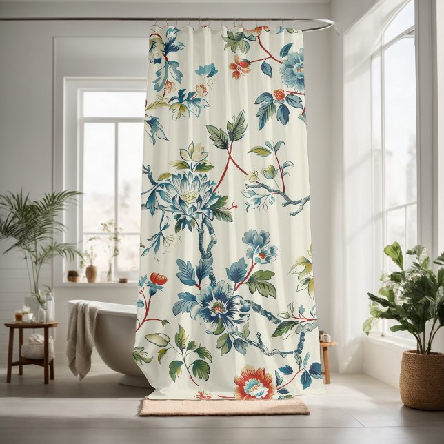 Touch of  floral pattern decorative eye-catching  shower curtain (Creator Uploaded)