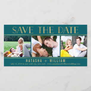 Touch of Gold EDITABLE COLOR Collage Save The Date