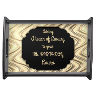 Touch of Luxury 17th Birthday Serving Tray