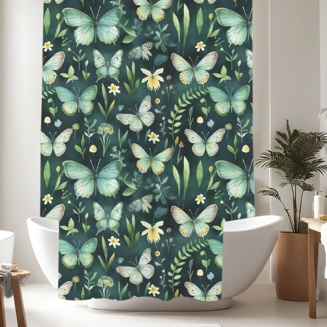 Touch of Nature Butterfly Shower Curtain (Creator Uploaded)