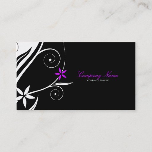 Customizable Touch of Pink Business Card Template