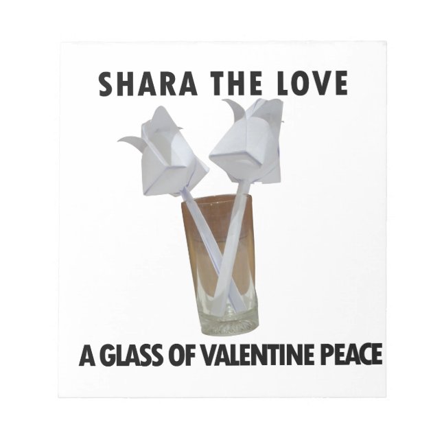 Touch of Romance: A Peaceful Valentine's Day Notepad (Front)