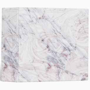 Touch of Rose White & Grey Marble Chic Trendy Binder