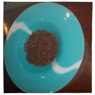 Touch of the Sea: A Cyan Bowl of Coffee Cloth Napkin