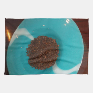 Touch of the Sea: A Cyan Bowl of Coffee Towel