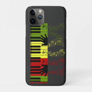 Touch the Rhythm – Colorful Piano Keys Music Art iPhone 11 Pro Case