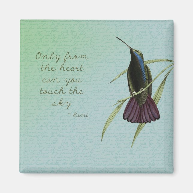 Touch the Sky Hummingbird Magnet (Front)