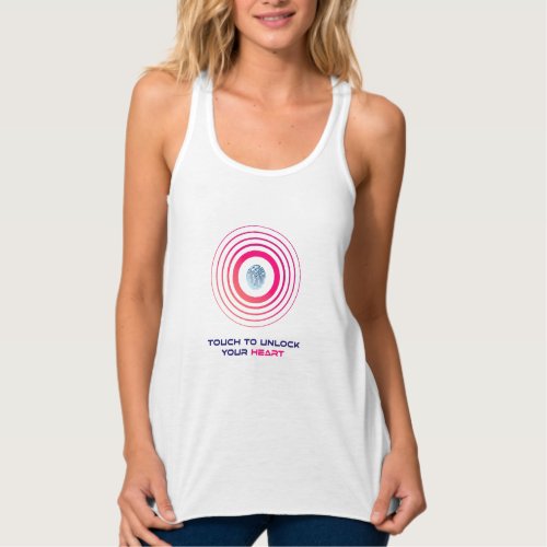 Touch to Unlock your Heart Pink Version Tank Top
