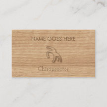 "Touch Wood" Chiropractor Business Cards