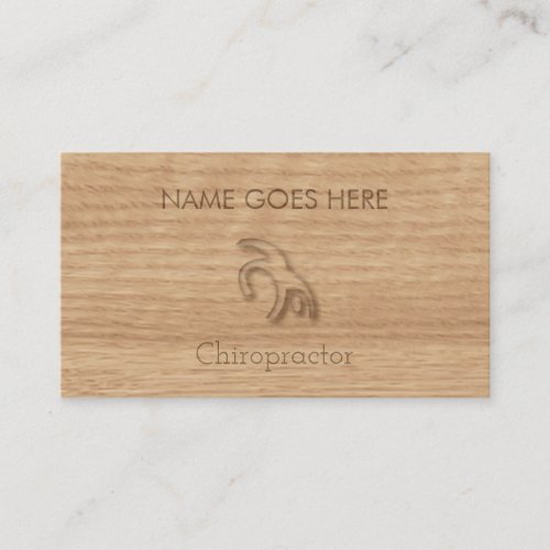 Touch Wood Chiropractor Business Cards