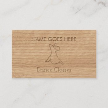 "touch Wood" Dance Business Cards by Pozzitivity at Zazzle