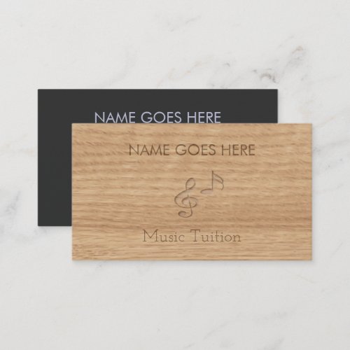 Touch Wood Music Tutor Business Cards