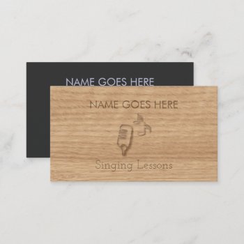 "touch Wood" Singer Business Cards by Pozzitivity at Zazzle