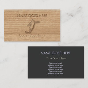 "Touch Wood" Soccer Coaching Business Cards