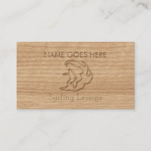 "Touch Wood" Surfing Business Cards