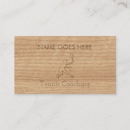 Touch Wood Tennis Coaching Business Cards