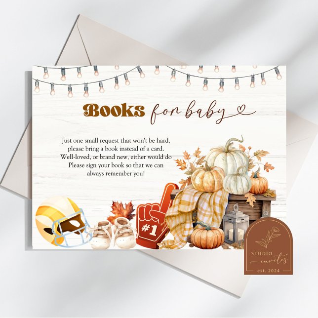 Touchdown and Tiny Toes Baby Shower Books for Baby Enclosure Card (Creator Uploaded)