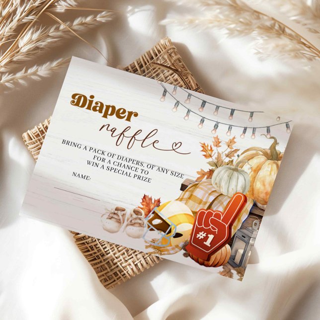 Touchdown and Tiny Toes Baby Shower Diaper Raffle Enclosure Card (Creator Uploaded)