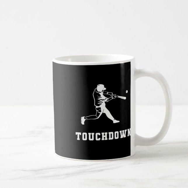 Touchdown Baseball Humor Funny Touchdown Baseball  Coffee Mug (Right)
