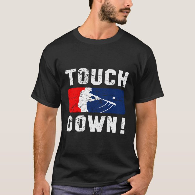 Touchdown Baseball Inspired Double Play Practice G T-Shirt (Front)