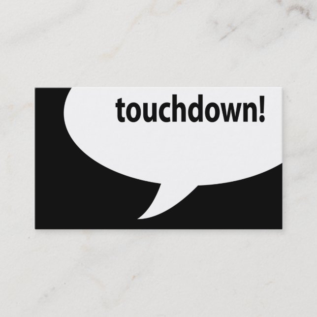touchdown! business card (Front)
