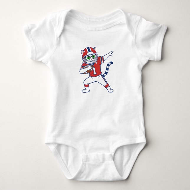 Touchdown Cat  Baby Bodysuit (Front)
