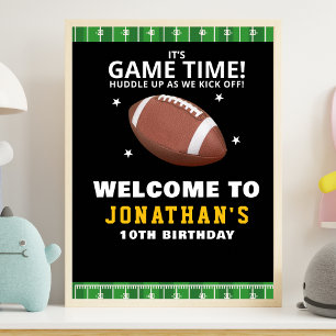  Touchdown Celebration: Football Field Birthday bo Poster