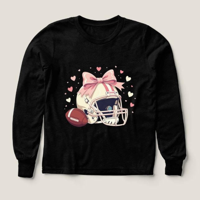 Touchdown chic Coquette  Tri-Blend Shirts (Design Front)