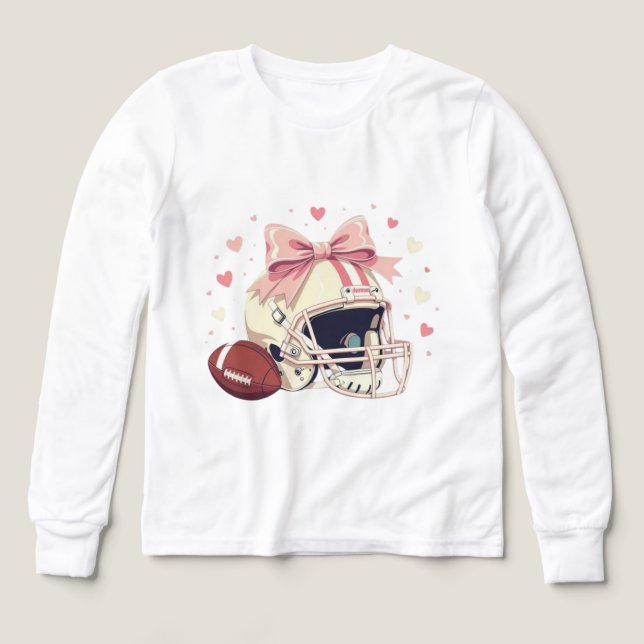 Touchdown chic Coquette  Tri-Blend Shirts (Design Front)