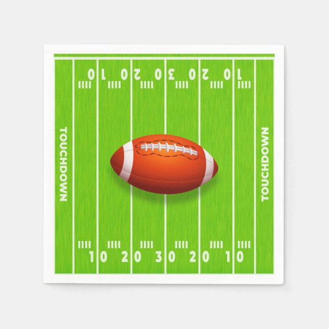 Touchdown Football Field Napkins (Front)