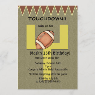 Touchdown Football Invitation